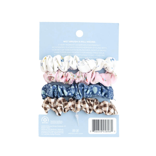 Wet Brush x Hill House Skinny Satin Scrunchies - 4ct