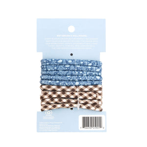 Wet Brush x Hill House Seamless Ponytailers - Ditsy Thistle & Brown Gingham - 10ct
