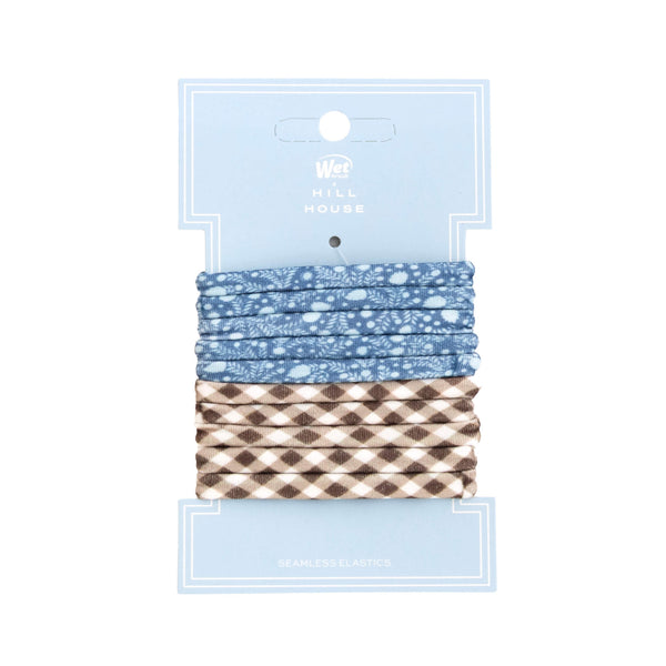 Wet Brush x Hill House Seamless Ponytailers - Ditsy Thistle & Brown Gingham - 10ct