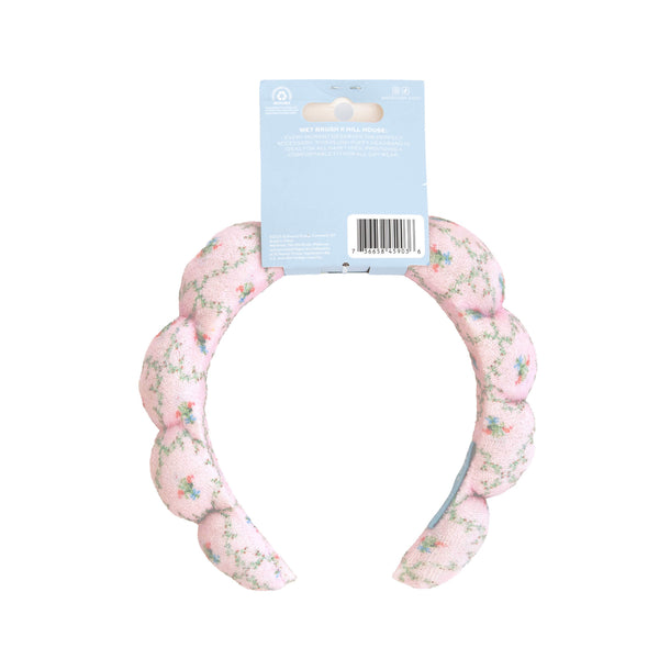 Wet Brush x Hill House Puffy Scalloped Headband - Pink Trellis