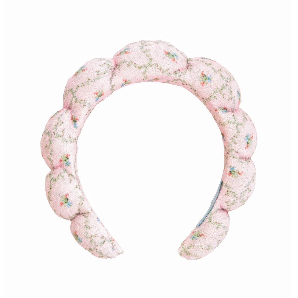 Wet Brush x Hill House Puffy Scalloped Headband - Pink Trellis