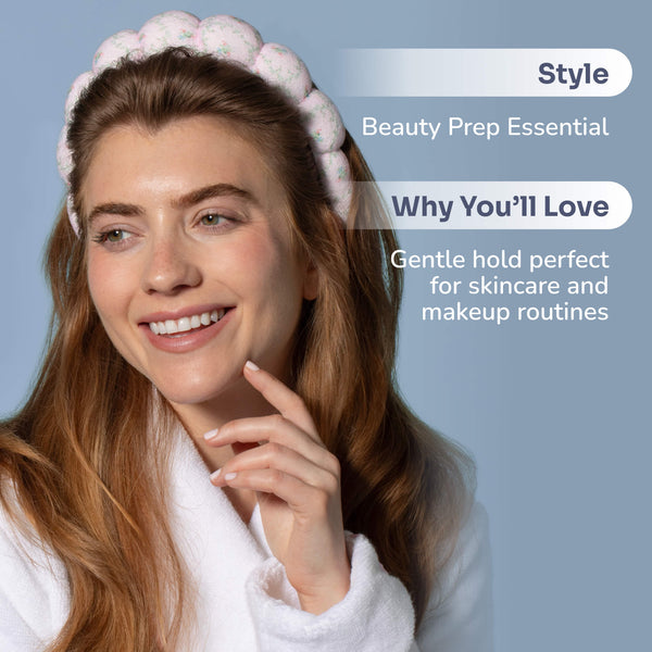 Wet Brush x Hill House Puffy Scalloped Headband - Pink Trellis