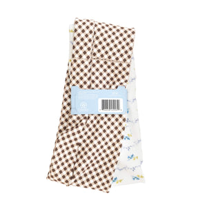 Wet Brush x Hill House Headwraps - Brown Gingham & Bluebell Waltz - 2ct