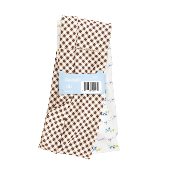 Wet Brush x Hill House Headwraps - Brown Gingham & Bluebell Waltz - 2ct