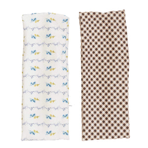 Wet Brush x Hill House Headwraps - Brown Gingham & Bluebell Waltz - 2ct