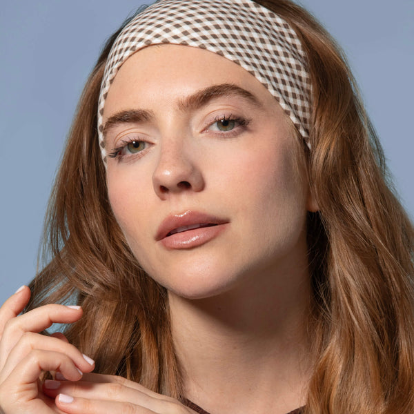 Wet Brush x Hill House Headwraps - Brown Gingham & Bluebell Waltz - 2ct