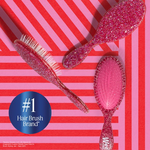 Pink Tie Affair Original Detangler - Hot Pink Glitter