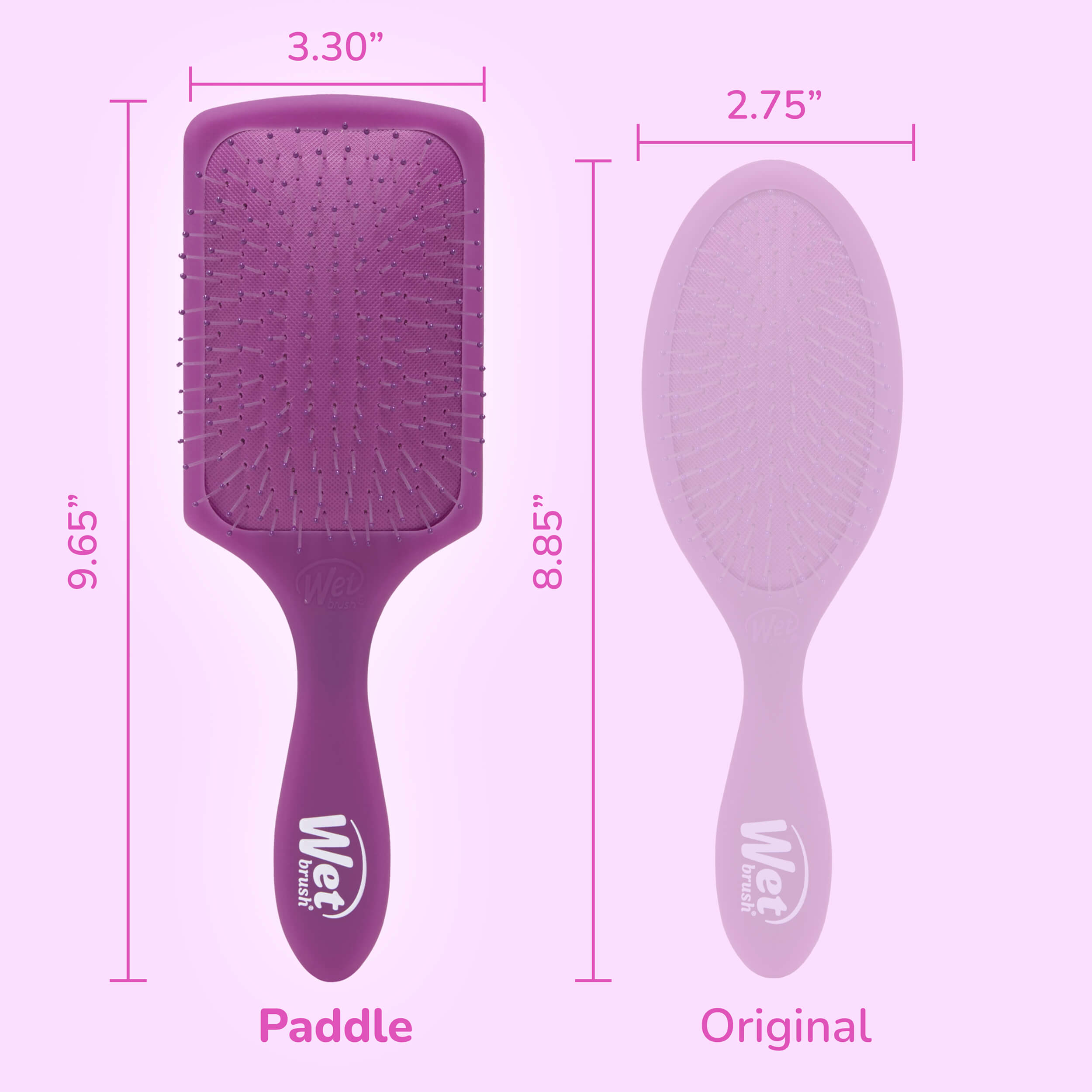 Paddle Detangler - Frost Purple