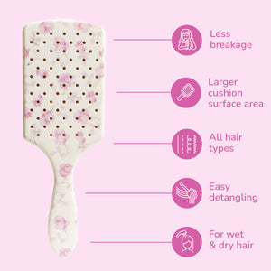 Wet Brush x LoveShackFancy Paddle Detangler - Ribbon Rosa