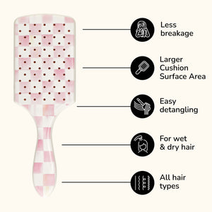 MacKenzie-Childs x Wet Brush Paddle Detangler - Rosy Check
