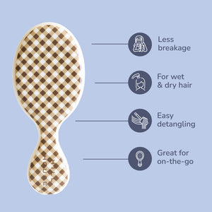 Wet Brush x Hill House Mini Detangler - Brown Gingham