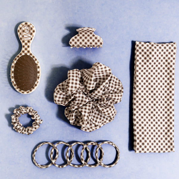 Wet Brush x Hill House Mini Detangler - Brown Gingham