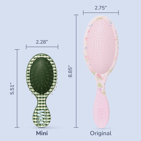 Wet Brush × Hill House Mini Detangler - Olive Gingham