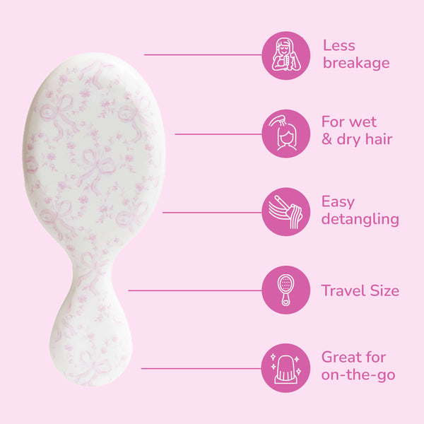 Wet Brush x LoveShackFancy Mini Detangler - Coquette Bow