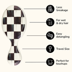 MacKenzie-Childs x Wet Brush Mini Detangler - Courtly Check