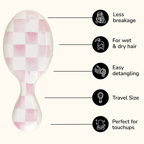 MacKenzie-Childs x Wet Brush Mini Detangler - Rosy Check