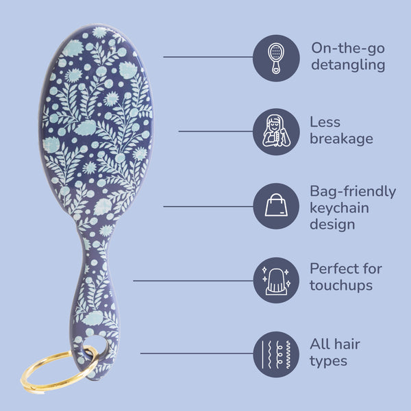 Wet Brush x Hill House Keychain Detangler - Ditsy Thistle