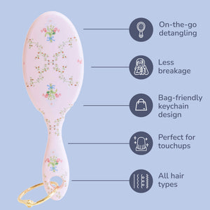 Wet Brush x Hill House Keychain Detangler - Pink Trellis
