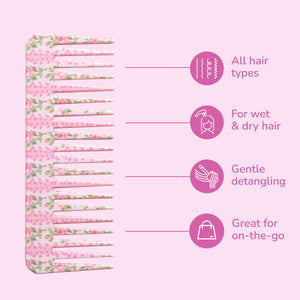Wet Brush x LoveShackFancy Comb with Case - Blooming Heirloom