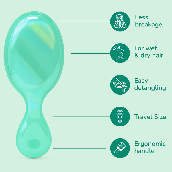 Prismatic Glow Mini Detangler - Green
