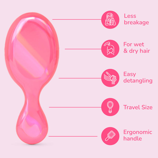 Prismatic Glow Mini Detangler - Pink