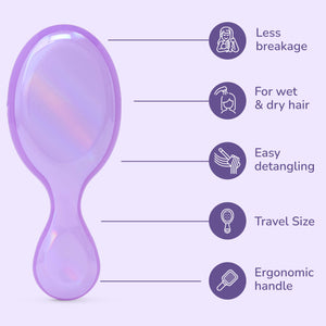 Prismatic Glow Mini Detangler - Purple