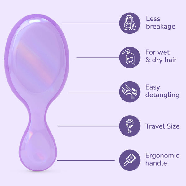Prismatic Glow Mini Detangler - Purple