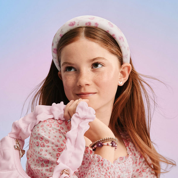 Goody x LoveShackFancy Padded Satin Headband - Ribbon Rosa - 1ct