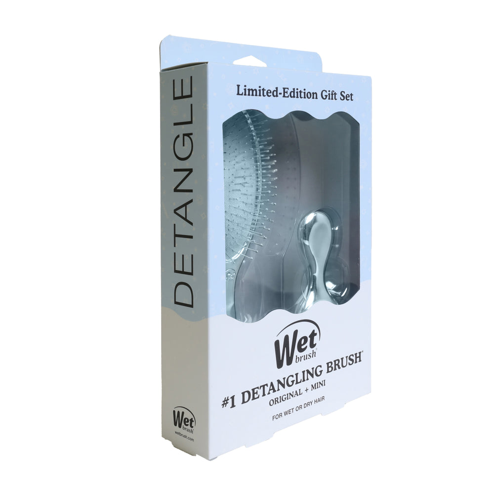 Festive Finish Original Detangler & Mini Detangler Gift Set - Blue