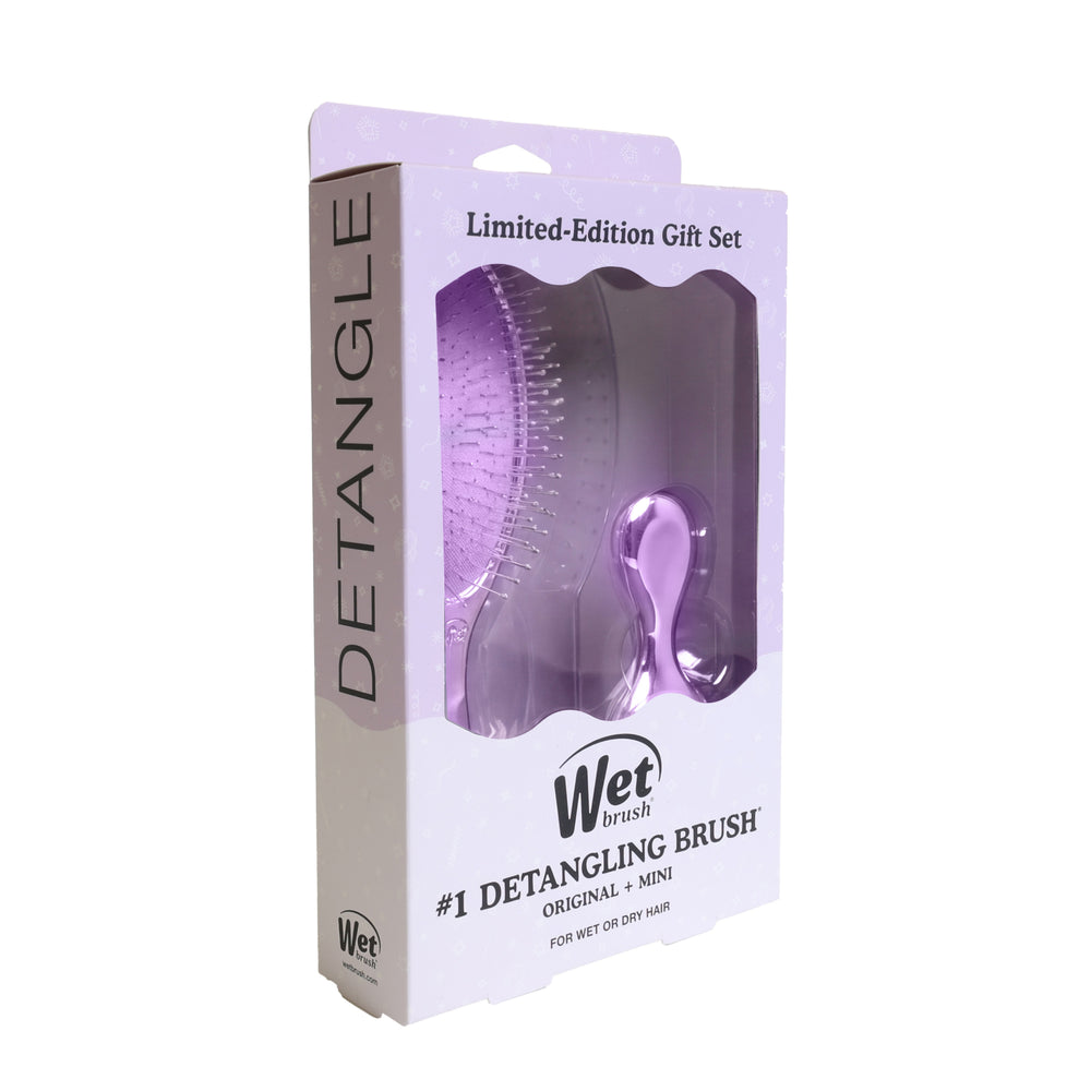 Festive Finish Original Detangler & Mini Detangler Gift Set - Purple