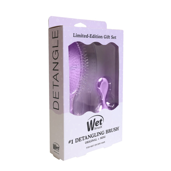 Festive Finish Original Detangler & Mini Detangler Gift Set - Purple
