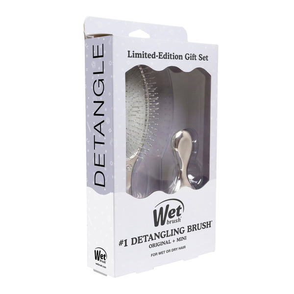 Festive Finish Original Detangler & Mini Detangler Gift Set - Silver