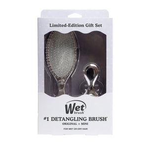 Festive Finish Original Detangler & Mini Detangler Gift Set - Silver