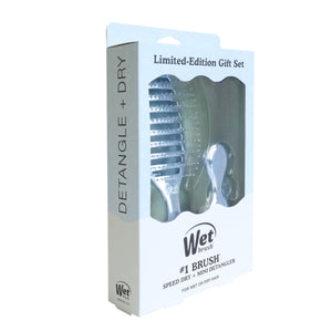 Festive Finish Speed Dry & Mini Detangler Gift Set - Blue