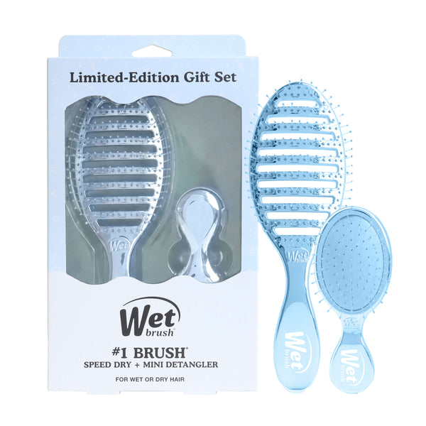 Festive Finish Speed Dry & Mini Detangler Gift Set - Blue