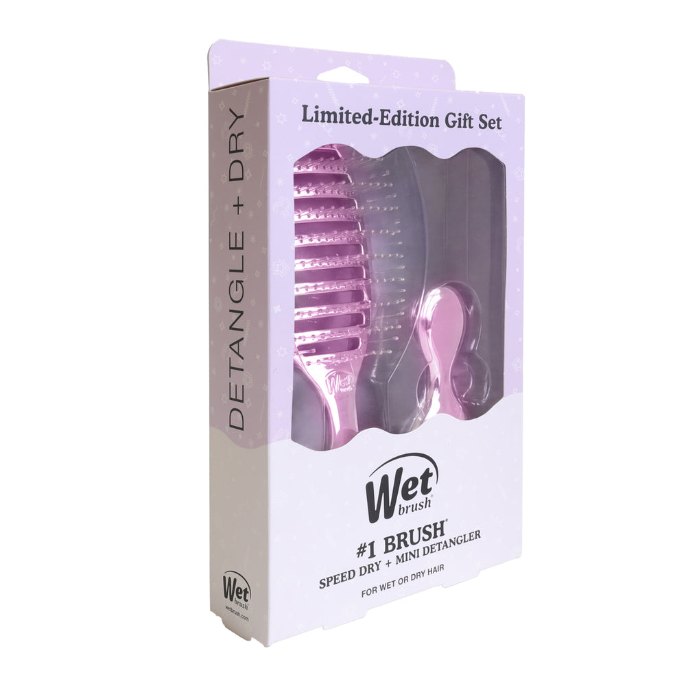 Festive Finish Speed Dry & Mini Detangler Gift Set - Purple