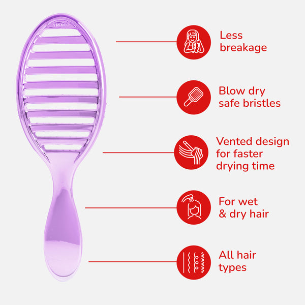 Festive Finish Speed Dry & Mini Detangler Gift Set - Purple