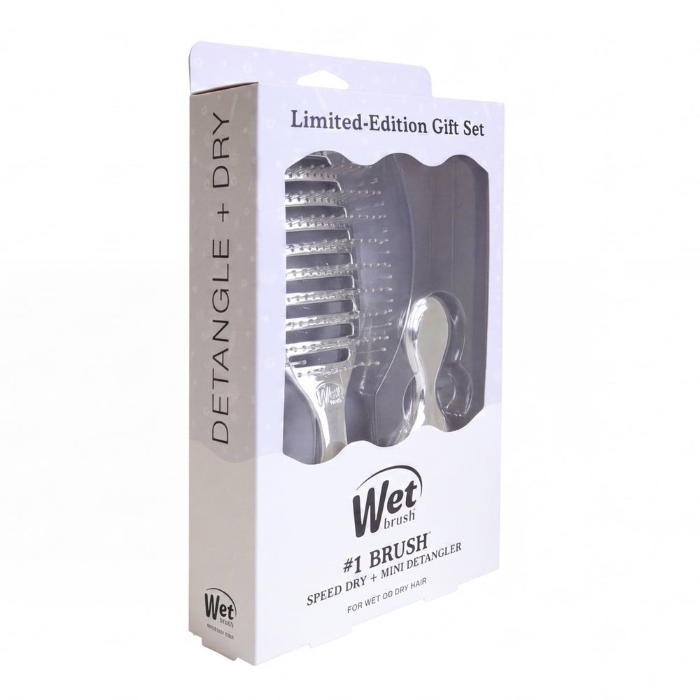 Festive Finish Speed Dry & Mini Detangler Gift Set - Silver