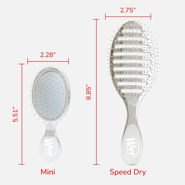 Festive Finish Speed Dry & Mini Detangler Gift Set - Silver