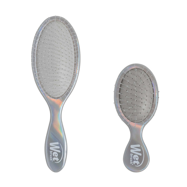 Holiday Iridescence Detangling Original Detangler + Mini Duo - Chrome