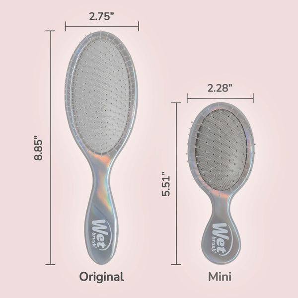 Holiday Iridescence Detangling Original Detangler + Mini Duo - Chrome